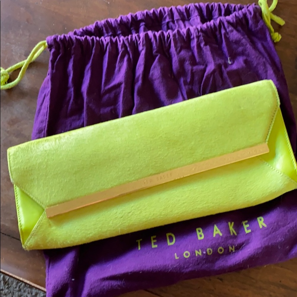 Lime green ted baker clutch